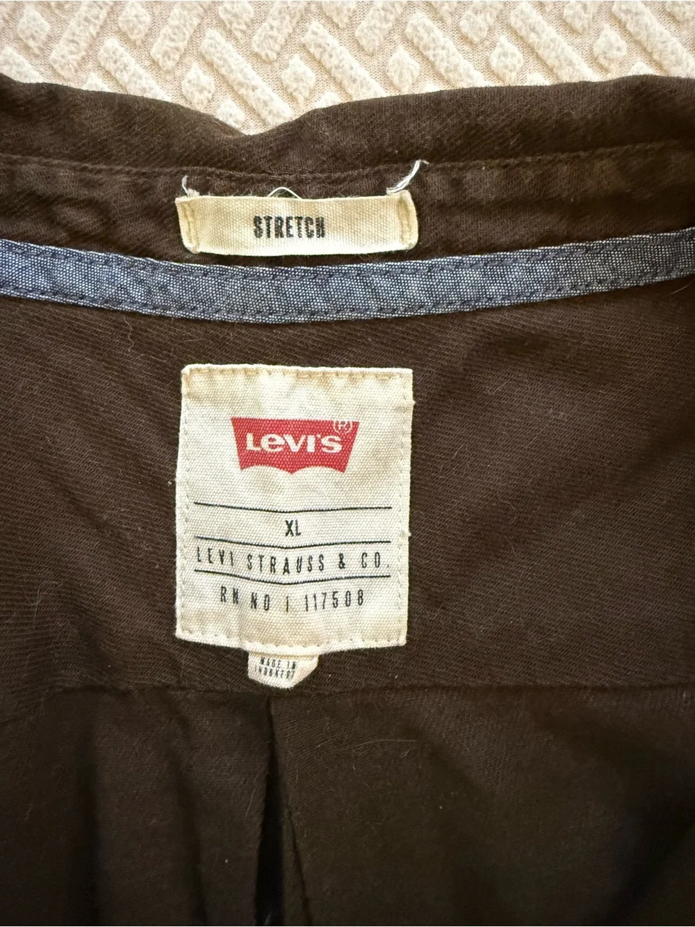 Levi's Dark Brown Men's Button-Down Casual Shirt